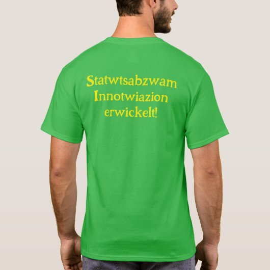 T-shirt Formule anti-verte (Dos)