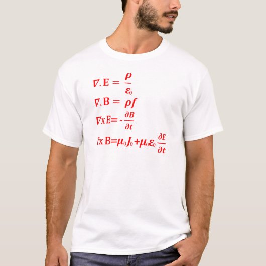 T-shirt Formule de calcul Maxwell (Devant)