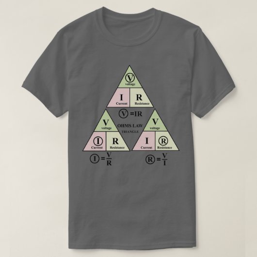 T-shirt Formule de loi ohms électrique Triangle pour élect (Design devant)