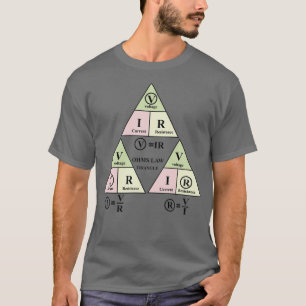 T-shirt Formule de loi ohms électrique Triangle pour élect