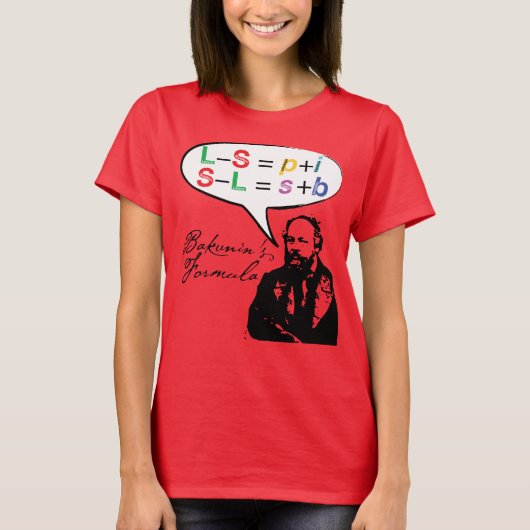 T-shirt Formule de Mikhail Bakunin (Liberty−Socialism. (Devant)