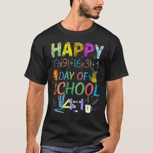 T-shirt Formule Math Joyeux 100 Jours De Cool Viruel (Devant)