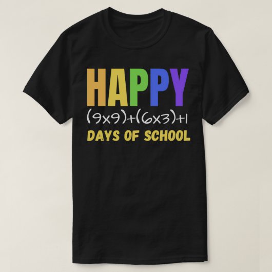 T-shirt Formule Math Joyeux 100 Jours D'École (Design devant)