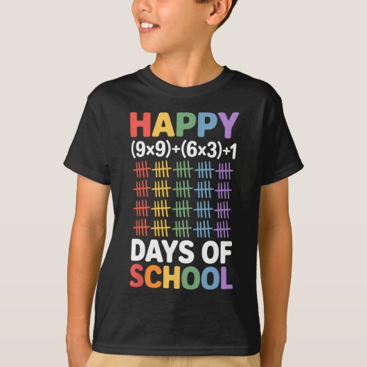 T-shirt Formule Mathématique 100 Jours D'école Prof De Mat (Devant)