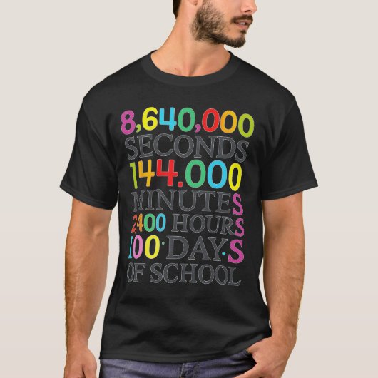 T-shirt Formule Mathématique 100 Jours D'école Prof De Mat (Devant)