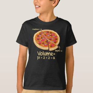 T-shirt Formule mathématique = Pi*z*z*a de volume de pizza