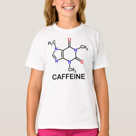 T-SHIRT FORMULE MOLÉCULAIRE CAFFEINE TEE (Devant)
