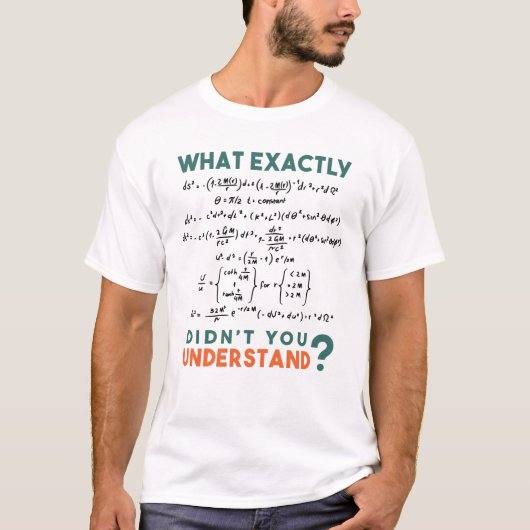 T-shirt Formule physique : blague (Devant)