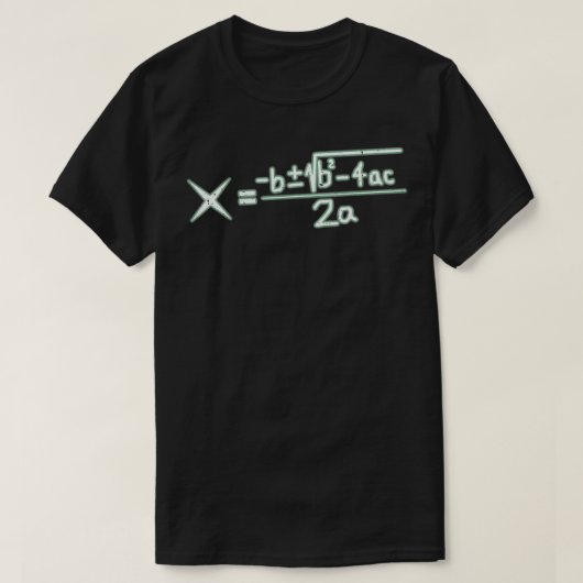 T-shirt Formule quadratique Algebra Math Lover Cadeau (Design devant)