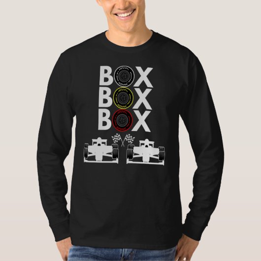 T-shirt Formule Racing boîte voiture boîte boîte radio app (Devant)