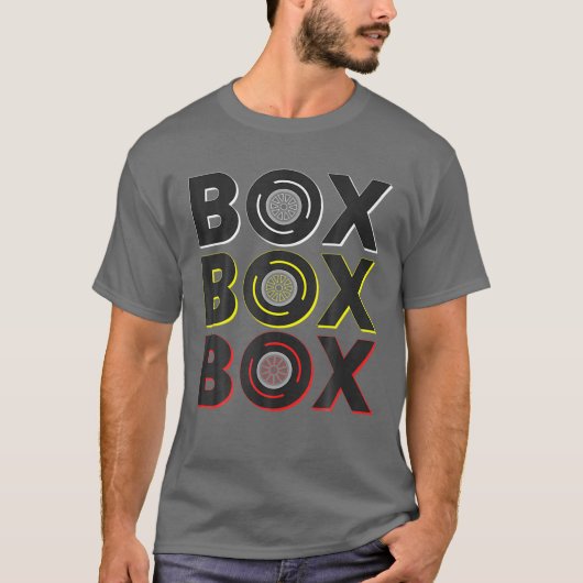 T-shirt Formule Racing boîte voiture boîte boîte radio app (Devant)
