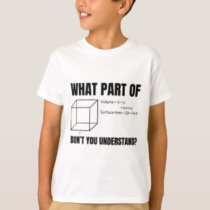 T-shirt Formule Volume D'un Cube ! Drôle De Maths