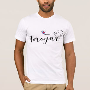 T-shirt Føroyar, drapeau de coeur des Iles Féroé, féroïen