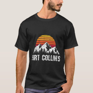 T-shirt Fort Collins Fort Collins Co Retro Mountain Cadeau
