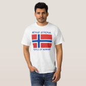 T-shirt fort de la Norvège de support (Devant entier)