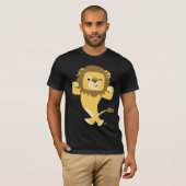 T-shirt fort de lion de bande dessinée (Devant entier)