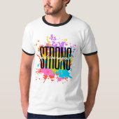 T-shirt fort et courageux (Devant)