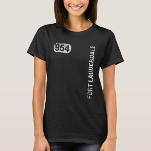 T-shirt Fort Lauderdale Florida 954 Indicatif régional - V