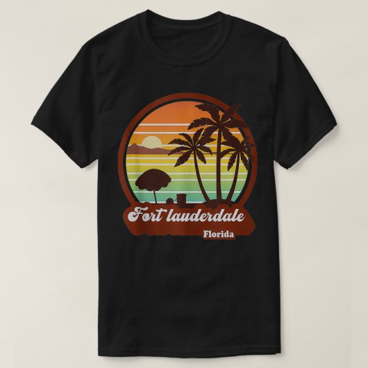 T-shirt Fort Lauderdale Florida Beach Souvenir FT Lauderda (Design devant)