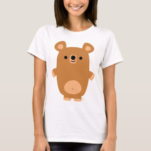 T-shirt fort mignon de femmes d'ours de bande