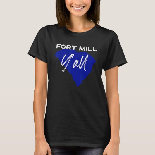 T-shirt Fort Mill Caroline Du Sud Yall Sc Palmetto State R (Devant)