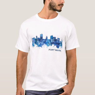 T-shirt Fort Wayne Indiana Skyline Blue