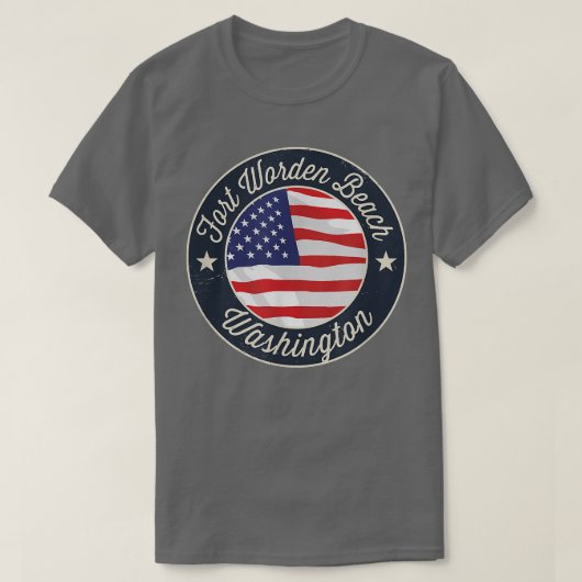 T-shirt Fort Worden Beach - Patriotic Washington Souvenir (Design devant)
