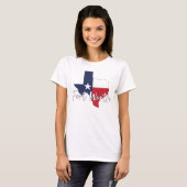 T-shirt Fort Worth, Texas Drapeau Carte Blanc féminin (Devant entier)