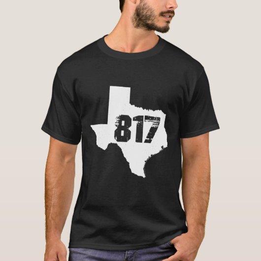 T-shirt Fort Worth Texas State 817 Area Code T (Devant)