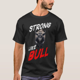 T-shirt Forte Comme Taureau Powerlifter Bodybuilding Gym
