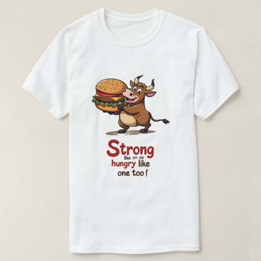 T-shirt Forte comme un hamburger (Design devant)