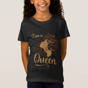 T-Shirt Forte Noire Je suis une Reine Africaine Américaine