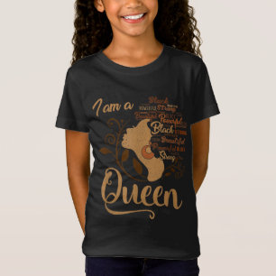 T-Shirt Forte Noire Je suis une Reine Africaine Américaine