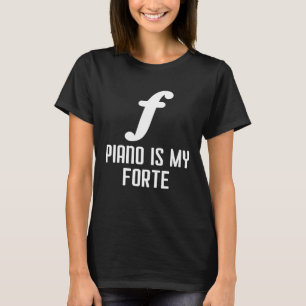 T-shirt Forte Note Piano Design Pianiste Piano Player Cade