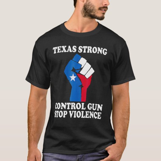 T-shirt Forte Prier Texas Pour Texas Control Gun Stop Viol (Devant)