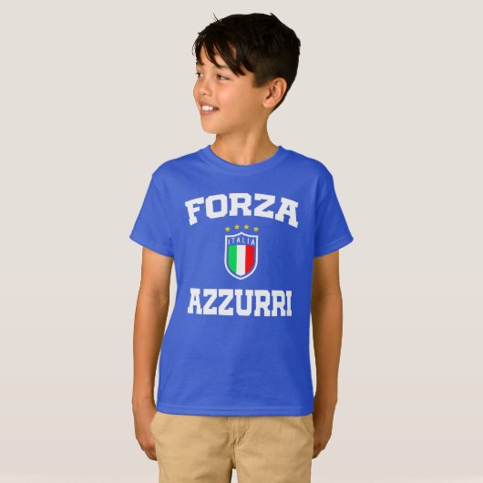 T-shirt Forza Azzurri Italia Jersey 2021 Funs T-S (Devant entier)
