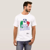 T-shirt Forza Gli Azzuri Version 1 Blanc (Devant entier)