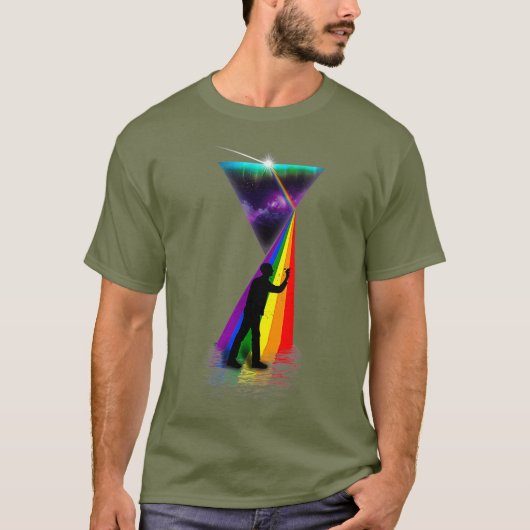 T-shirt Fosses de prisme rétro vintages (Devant)