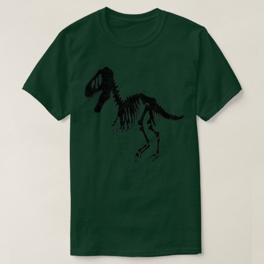 T-shirt Fossile de dinosaure noir (Design devant)