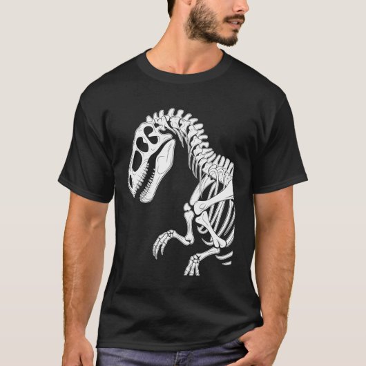T-shirt Fossile de squelette de dinosaure (Devant)