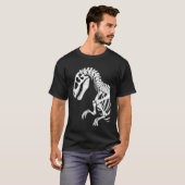 T-shirt Fossile de squelette de dinosaure (Devant entier)