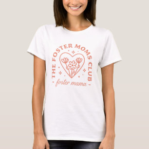 T-shirt Foster maman club adoption maman floral esthétique