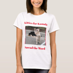 T-shirt:, foto: Katten voor Kamala T-shirt