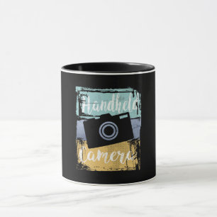 T-shirt fotograaf - camera met retro mok