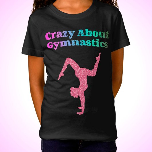 T-Shirt Fou à propos de la gymnastique Poignée Font Distre