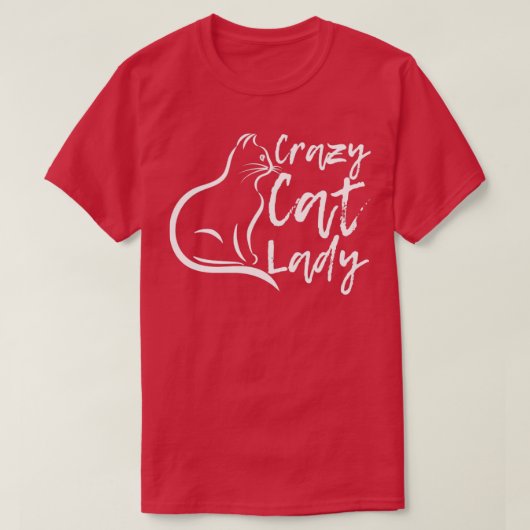 T-shirt Fou Chat Lady Chat Merch Design7 (Design devant)