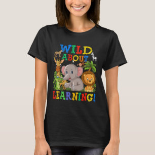 T-shirt Fou d'apprendre Les Animaux de Safari Jungle Byck