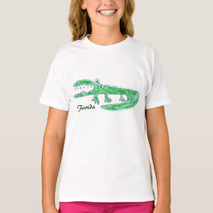 T-shirt fou de bande dessinée d'alligator