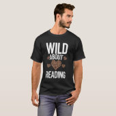 T-shirt Fou de lecture avec Leopard Heart (Devant entier)