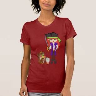 T-shirt fou de Morgan Rackham de pirate de fille